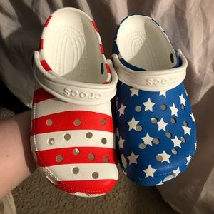 *sold* American Flag Crocs
